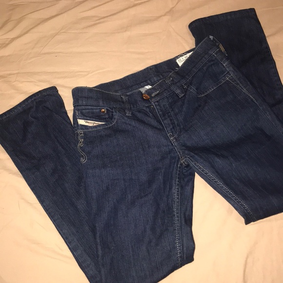Y2K low rise Embroidered straight leg Diesel jeans 👖vintage! - Picture 1 of 3